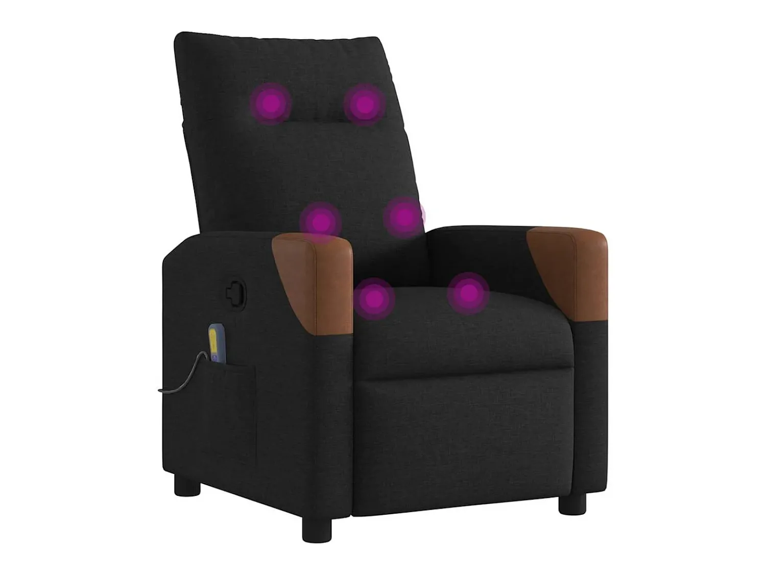 Poltrona* Poltrona de massagens reclinável tecido SHL981474 Preto