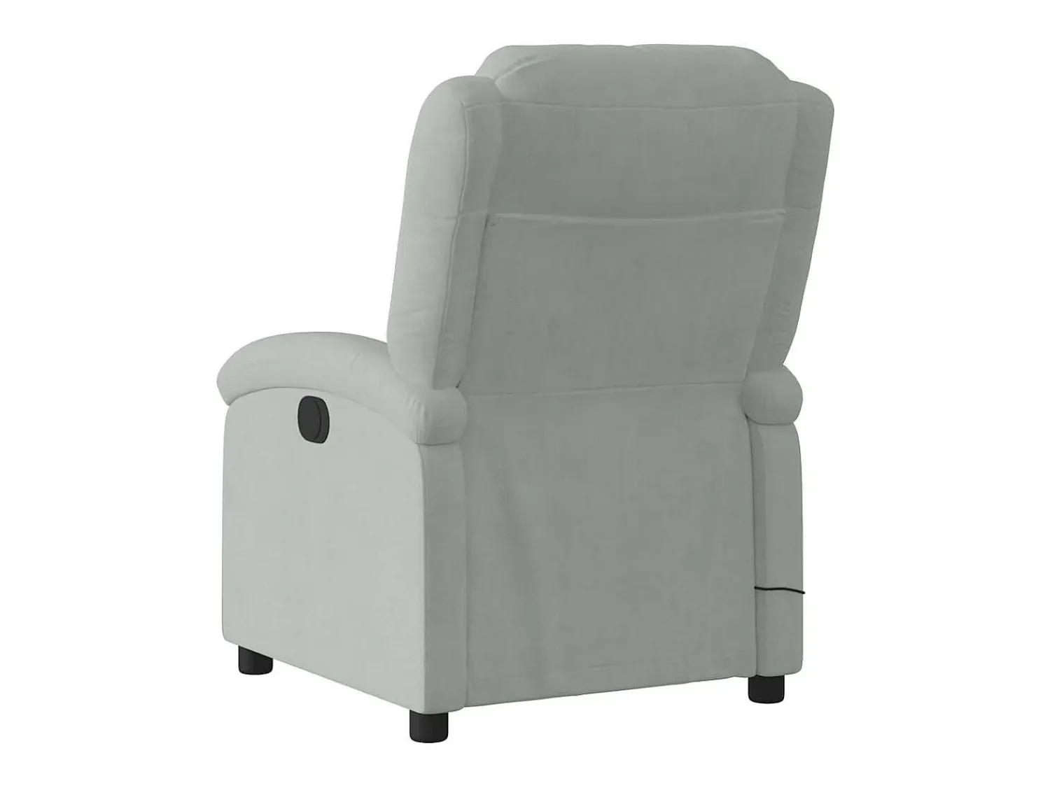 Poltrona de massagens reclinável veludo -claro SHL325753 Cinzento