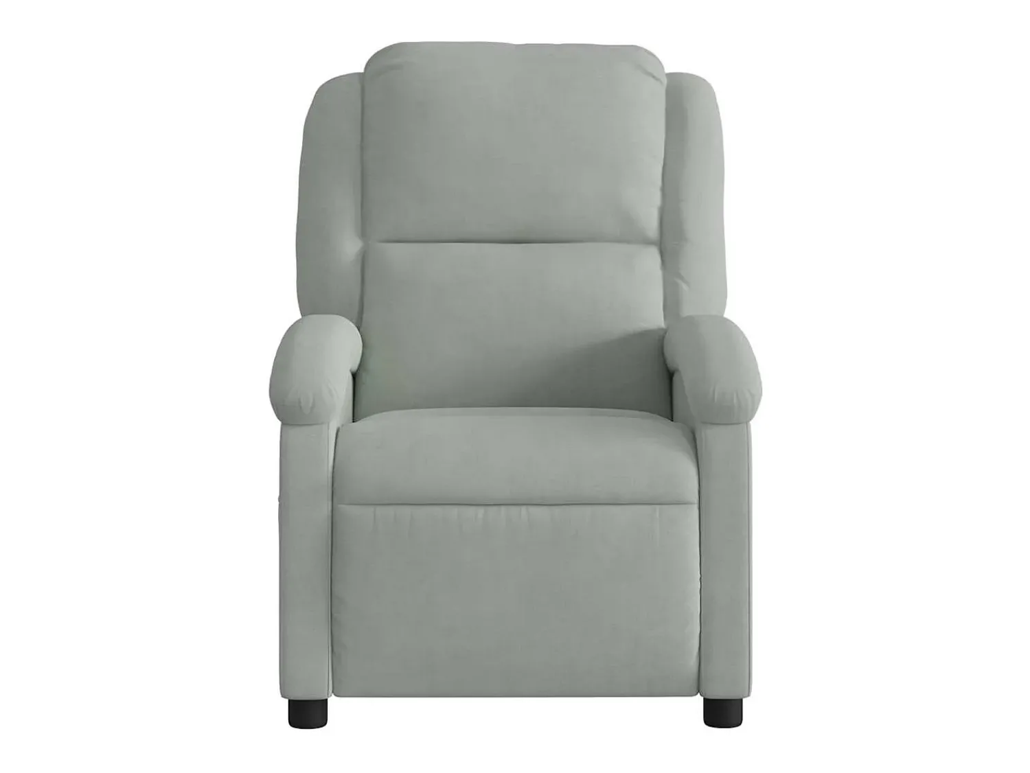 Poltrona de massagens reclinável veludo -claro SHL325753 Cinzento