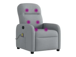Poltrona de massagens reclinável tecido -claro SHL918499^ Poltrona