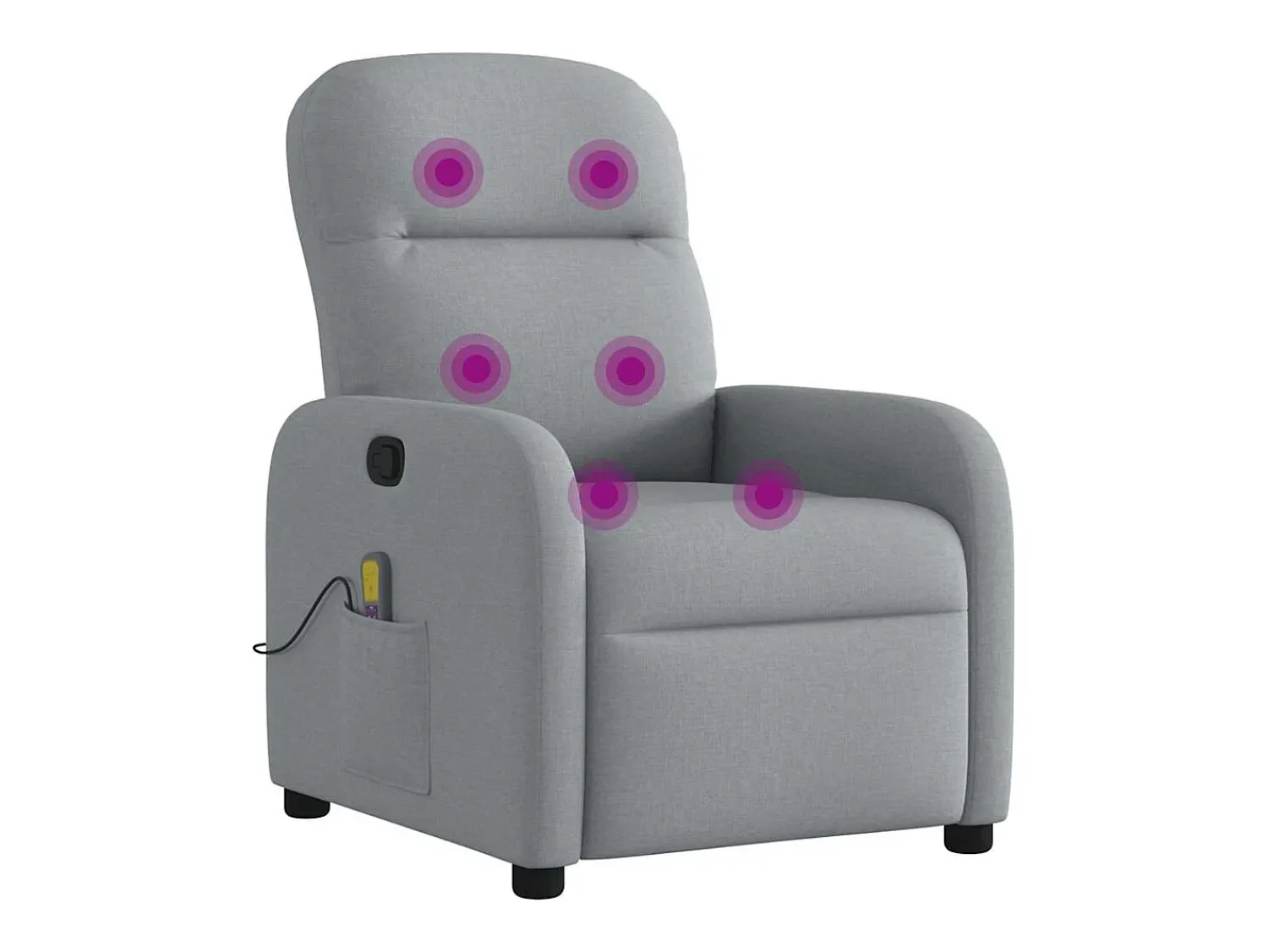 Poltrona de massagens reclinável tecido -claro SHL918499^ Poltrona
