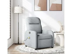 Poltrona de massagens reclinável tecido -claro SHL918499^ Poltrona