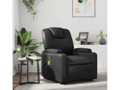 Poltrona| Poltrona de massagens reclinável couro artificial SHL974386 Preto