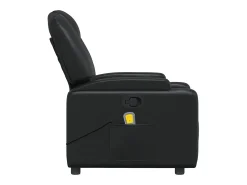 Poltrona| Poltrona de massagens reclinável couro artificial SHL974386 Preto