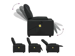 Poltrona| Poltrona de massagens reclinável couro artificial SHL974386 Preto