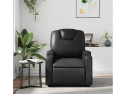 Poltrona| Poltrona de massagens reclinável couro artificial SHL974386 Preto