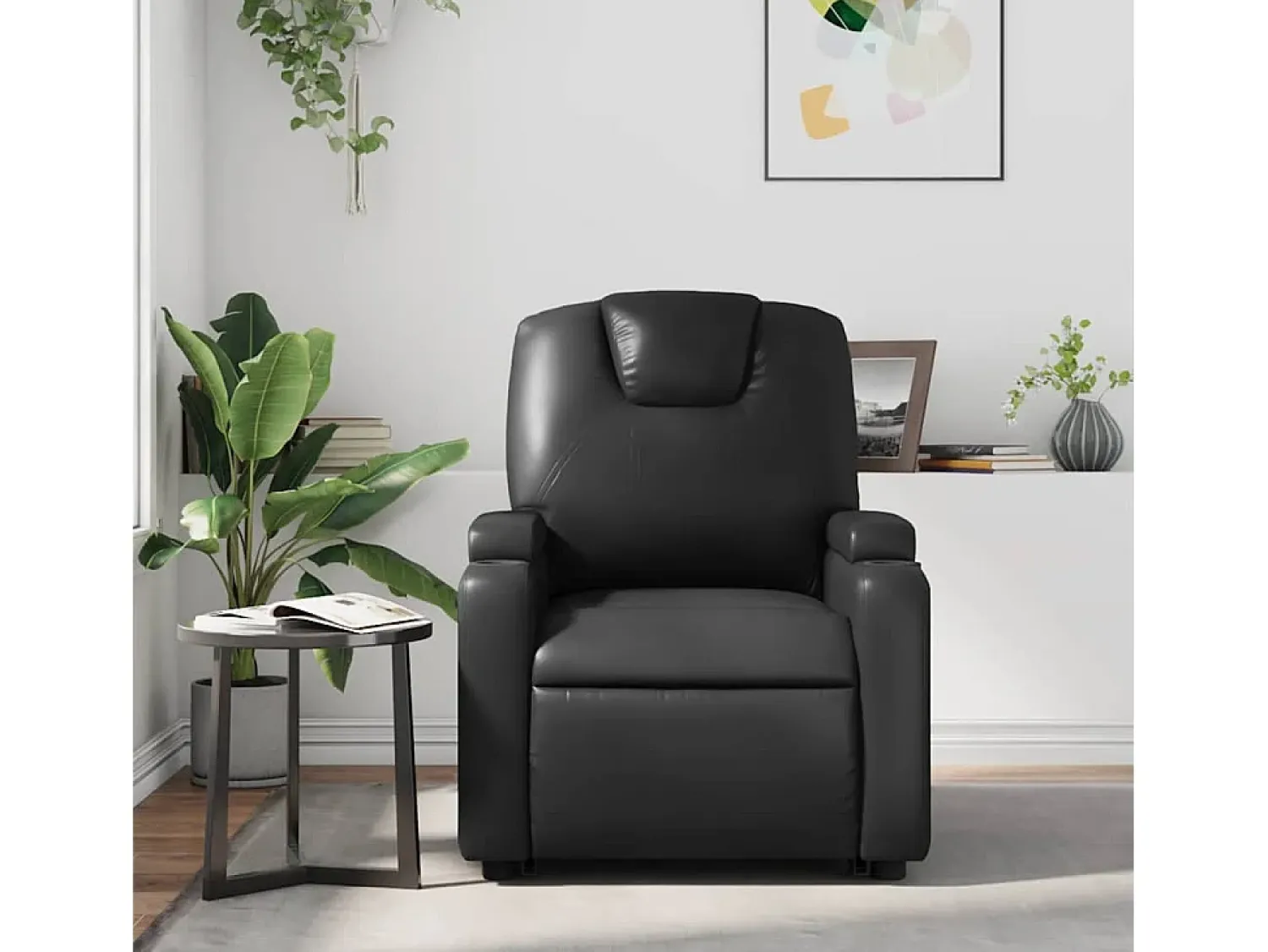 Poltrona| Poltrona de massagens reclinável couro artificial SHL974386 Preto
