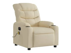 Poltrona* Poltrona de massagens reclinável elétrica tecido SHL921489 Creme