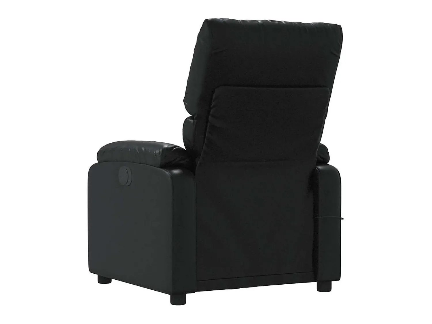 vidaxl Poltrona de massagens reclinável couro artificial^ Poltrona
