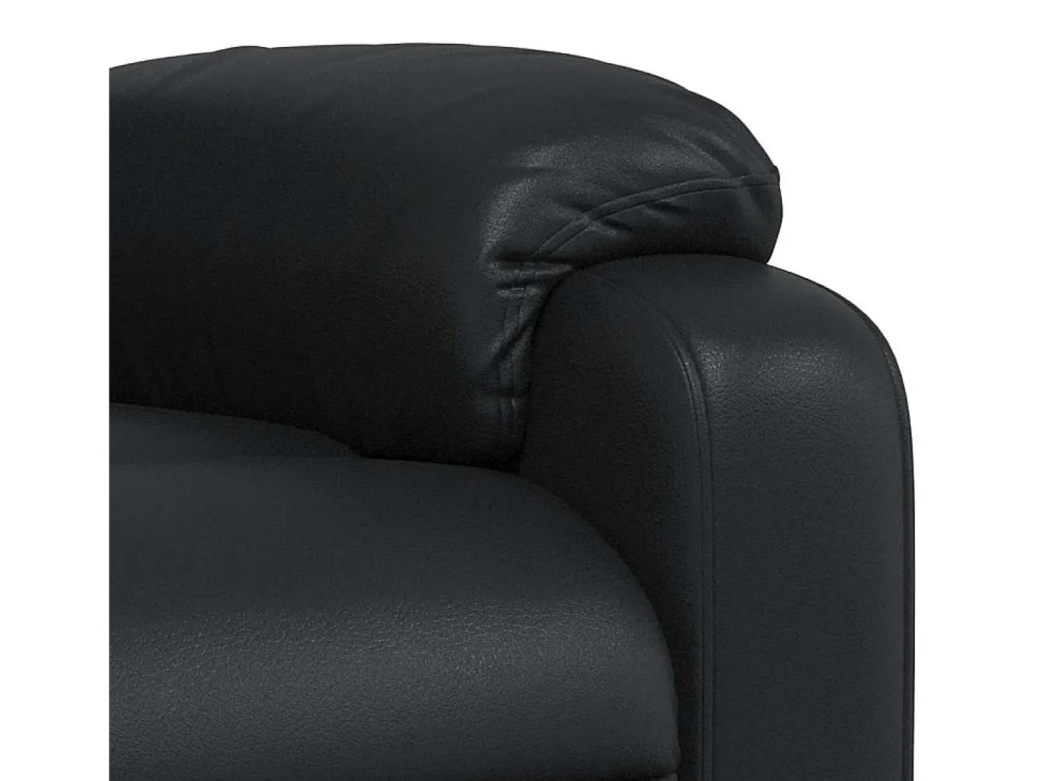 vidaxl Poltrona de massagens reclinável couro artificial^ Poltrona