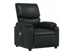 vidaxl Poltrona de massagens reclinável couro artificial^ Poltrona