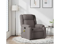 Poltrona de massagens reclinável tecido cinzento-acastanhado SHL344767^ Poltrona
