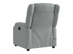 Poltrona|vidaxl Poltrona de massagens reclinável tecido -claro Cinzento