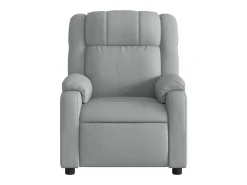 Poltrona|vidaxl Poltrona de massagens reclinável tecido -claro Cinzento