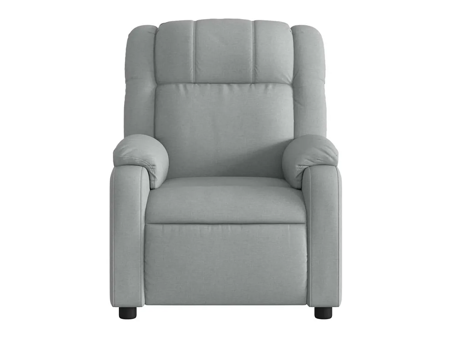 Poltrona|vidaxl Poltrona de massagens reclinável tecido -claro Cinzento