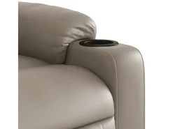 Poltrona de massagens reclinável couro artificial cappuccino SHL364466^ Poltrona