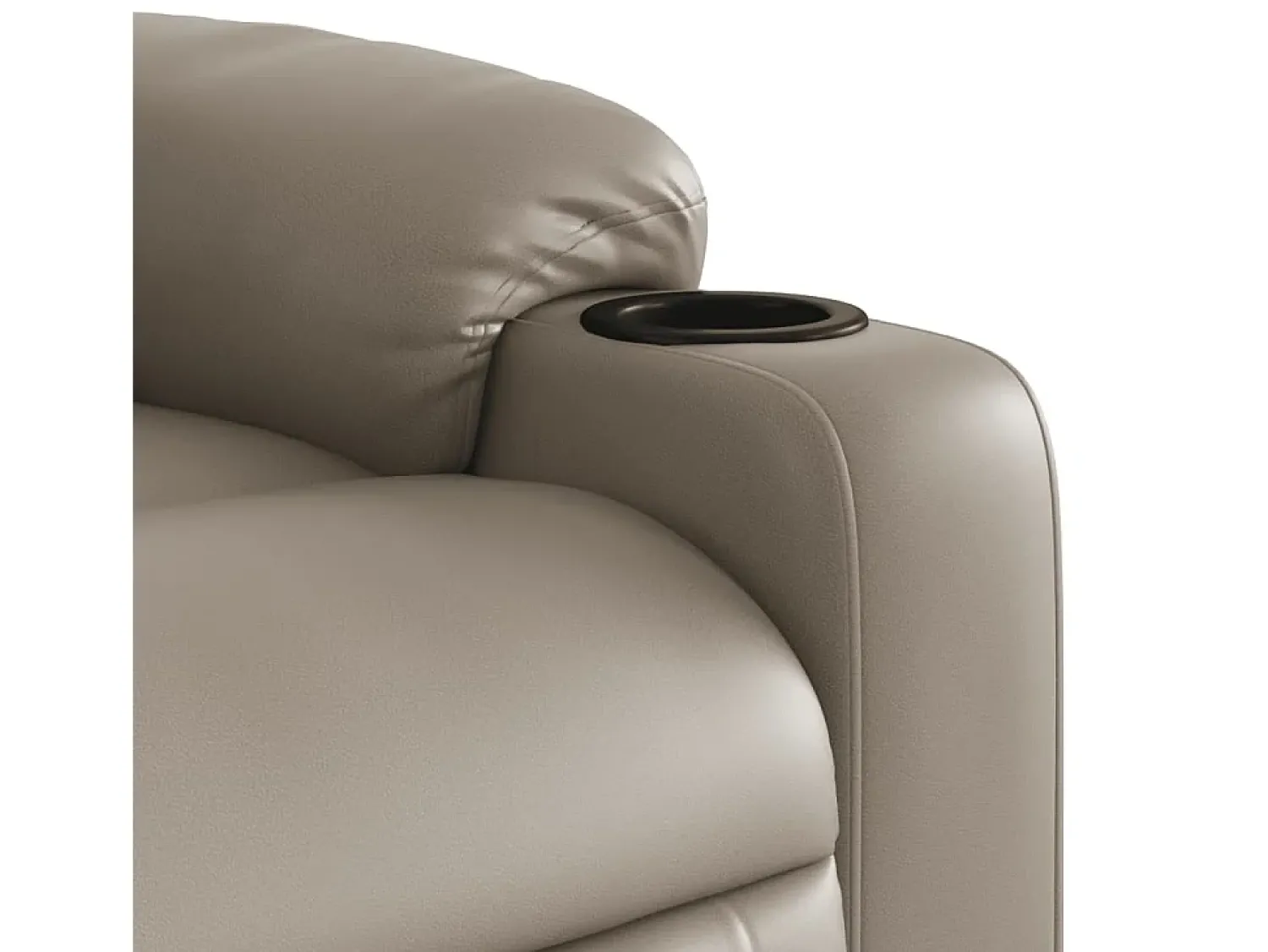 Poltrona de massagens reclinável couro artificial cappuccino SHL364466^ Poltrona