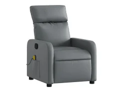 Poltrona| Poltrona de massagens reclinável couro artificial SHL610998 Cinzento