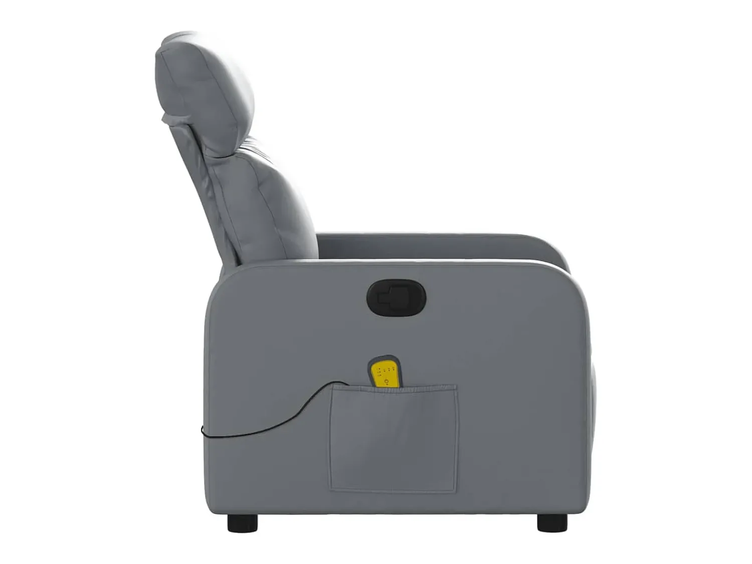 Poltrona| Poltrona de massagens reclinável couro artificial SHL610998 Cinzento