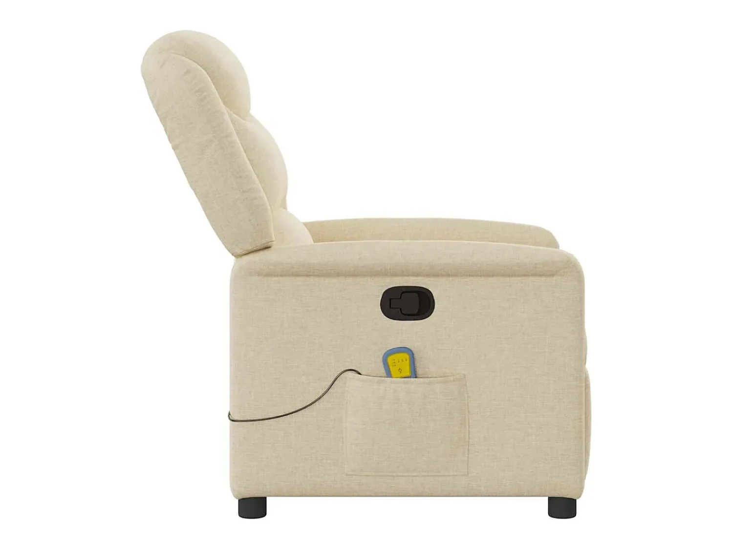 Discount vidaxl Poltrona de massagens reclinável tecido cor Creme