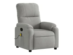Poltrona* Poltrona de massagens reclinável tecido microfibra cinza-claro SHL404907 Cinzento