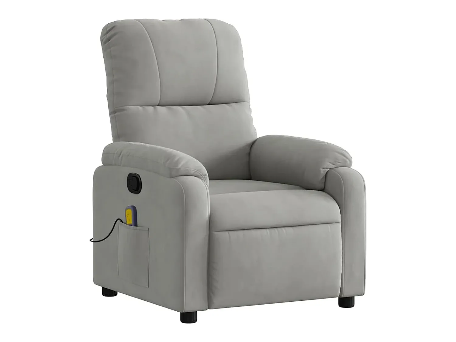 Poltrona* Poltrona de massagens reclinável tecido microfibra cinza-claro SHL404907 Cinzento