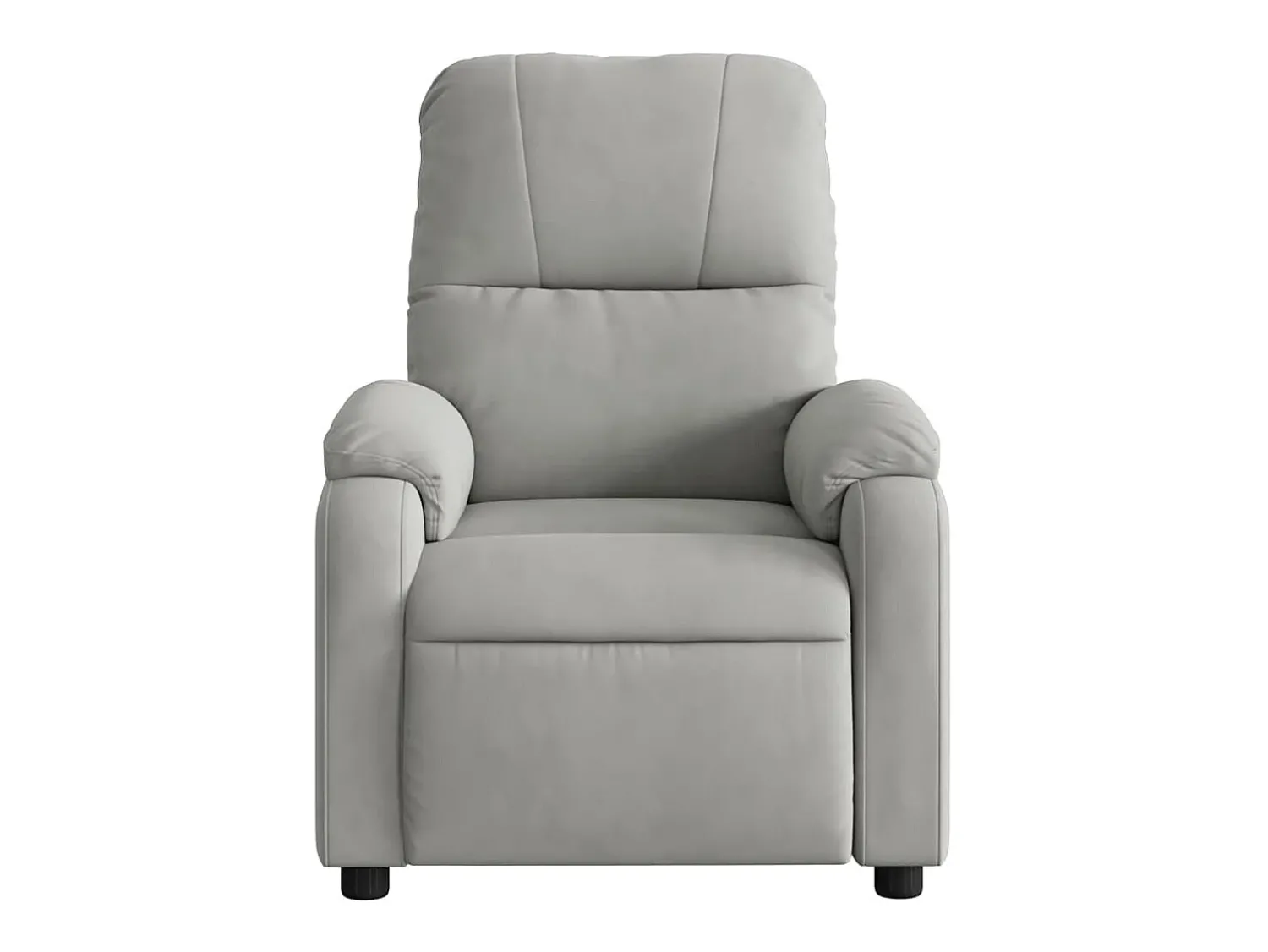 Poltrona* Poltrona de massagens reclinável tecido microfibra cinza-claro SHL404907 Cinzento