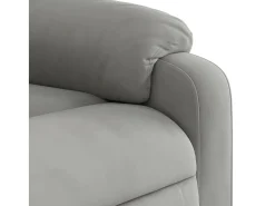 Poltrona* Poltrona de massagens reclinável tecido microfibra cinza-claro SHL404907 Cinzento
