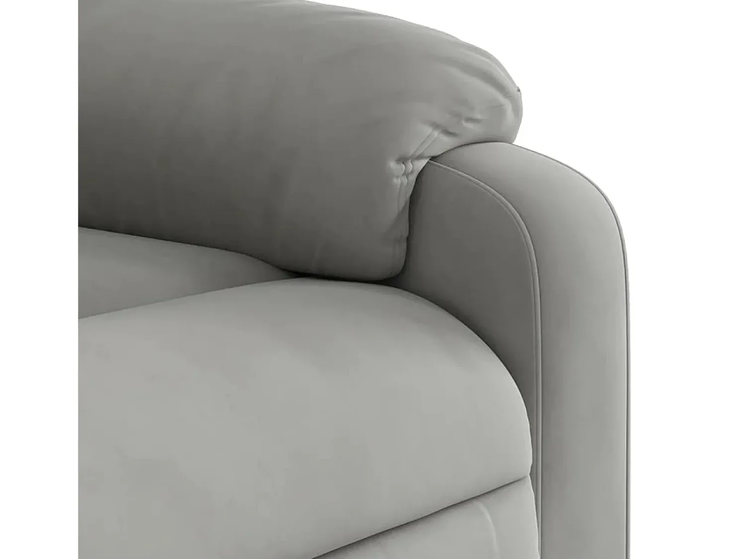 Poltrona* Poltrona de massagens reclinável tecido microfibra cinza-claro SHL404907 Cinzento