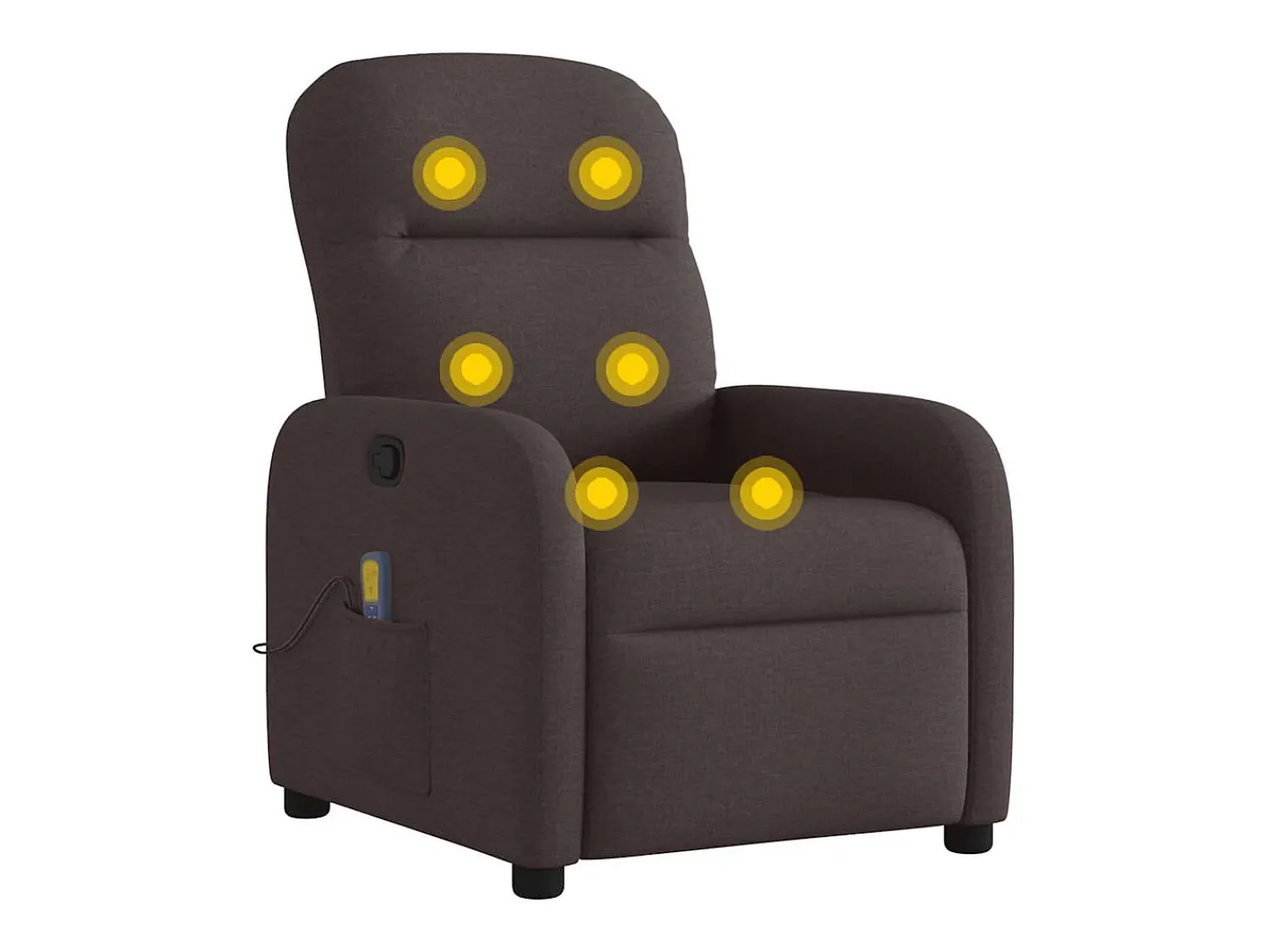 Poltrona| Poltrona de massagens reclinável tecido -escuro SHL203397 Castanho