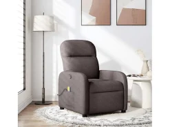Poltrona| Poltrona de massagens reclinável tecido -escuro SHL203397 Castanho