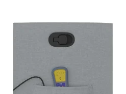 Poltrona*vidaxl Poltrona de massagens reclinável tecido -claro Cinzento