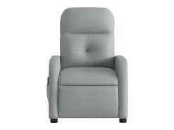 Poltrona de massagens reclinável elétrica tecido -claro SHL606338^ Poltrona