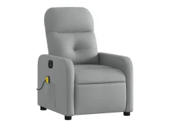 Poltrona de massagens reclinável elétrica tecido -claro SHL606338^ Poltrona