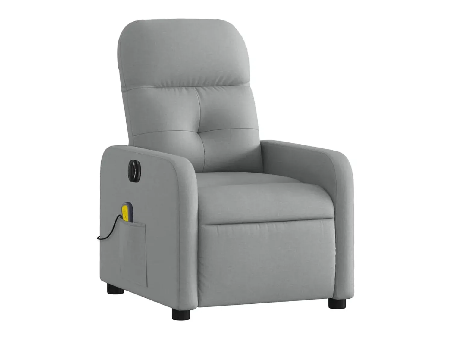 Poltrona de massagens reclinável elétrica tecido -claro SHL606338^ Poltrona