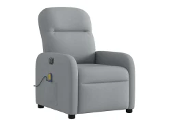 Hot Poltrona de massagens reclinável elétrica tecido -claro SHL222289 Cinzento