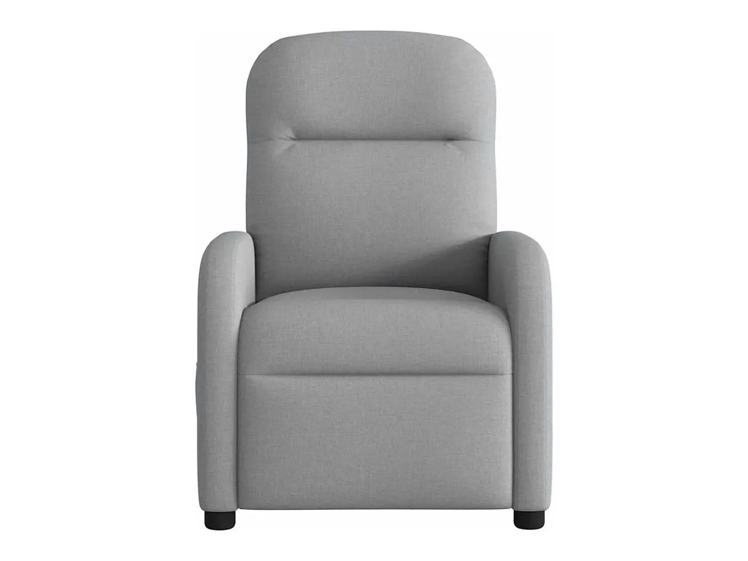 Hot Poltrona de massagens reclinável elétrica tecido -claro SHL222289 Cinzento