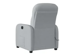 Hot Poltrona de massagens reclinável elétrica tecido -claro SHL222289 Cinzento