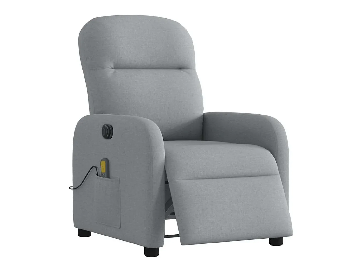 Hot Poltrona de massagens reclinável elétrica tecido -claro SHL222289 Cinzento