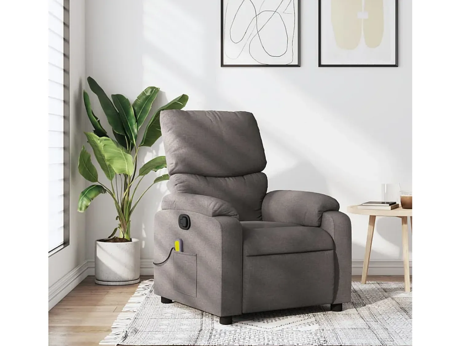 Poltrona* Poltrona de massagens reclinável tecido cinzento-acastanhado SHL593421 Taupe