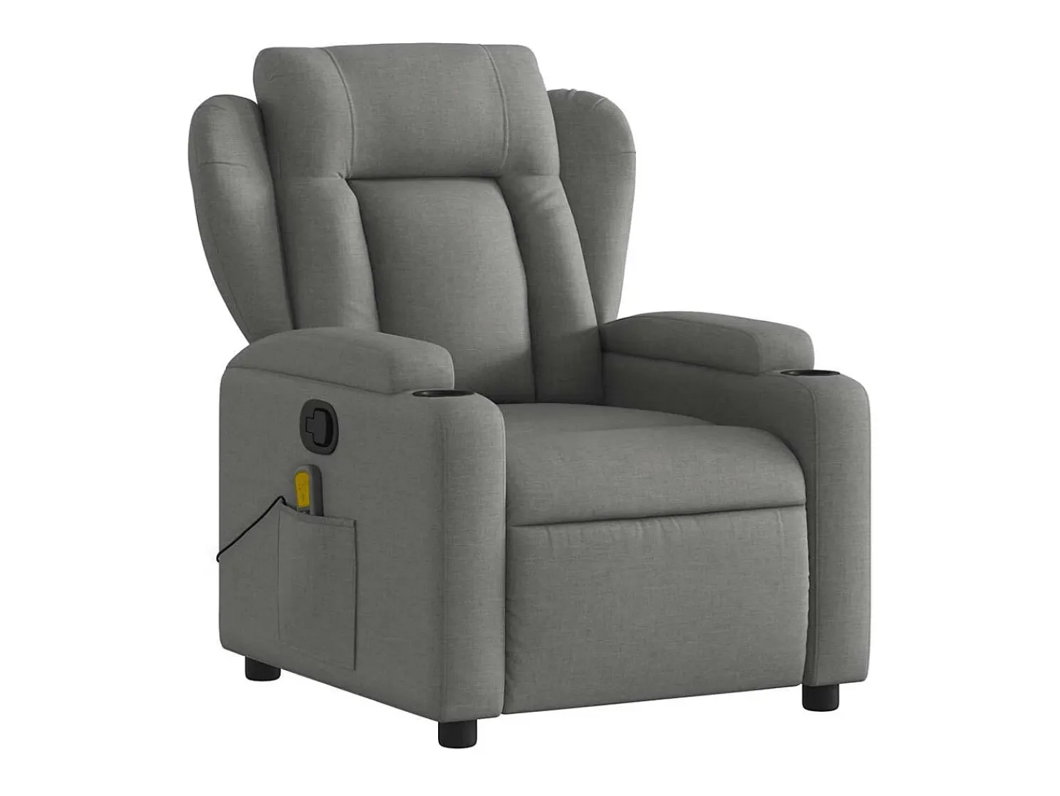 Poltrona de massagens reclinável tecido cinzento-escuro SHL596535^ Poltrona