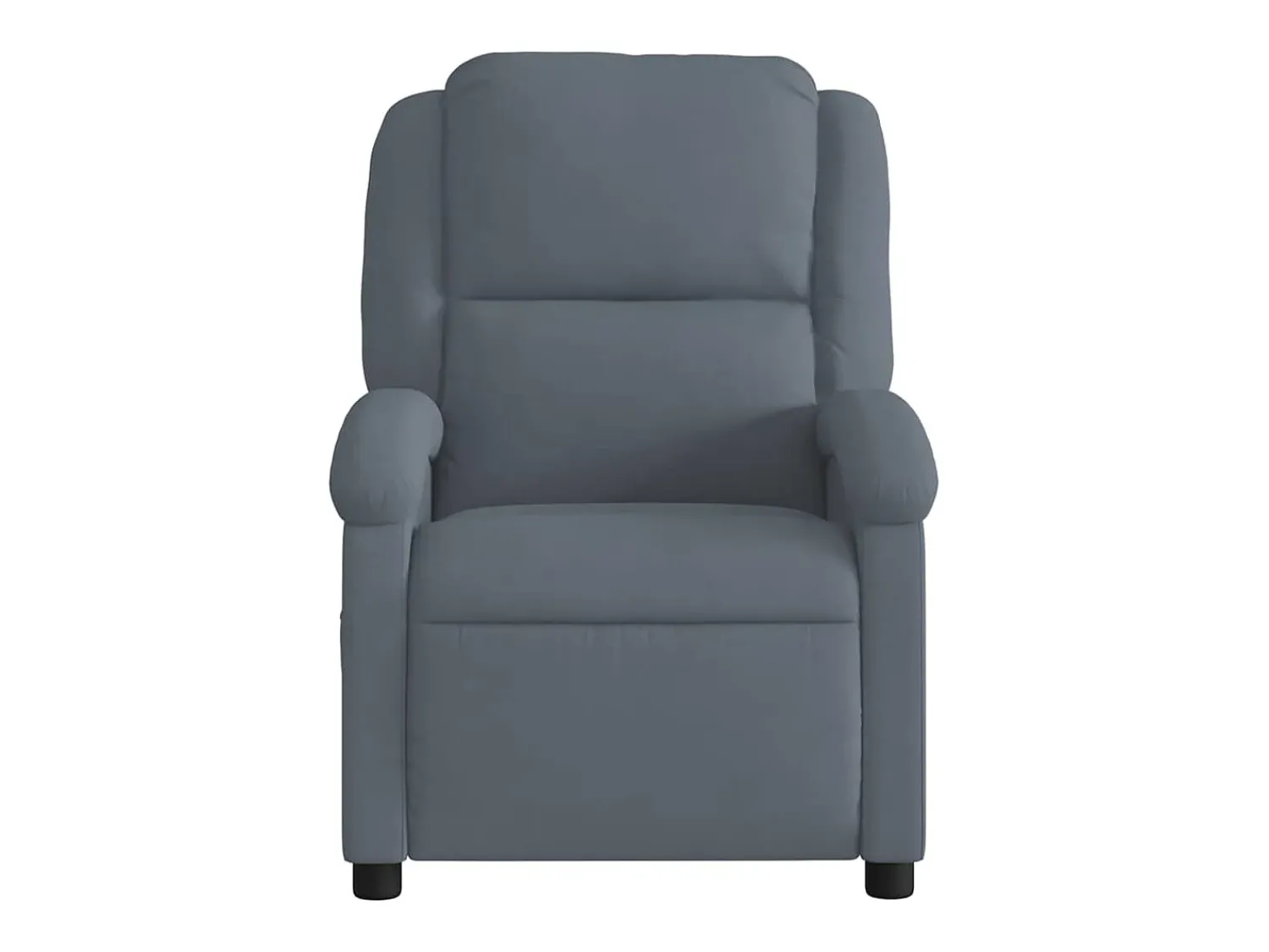 Poltrona* Poltrona de massagens reclinável veludo cinzento-escuro SHL631387 Cinza antracite