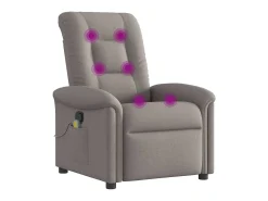 Poltrona| Poltrona de massagens reclinável tecido cinzento-acastanhado SHL700435 Taupe