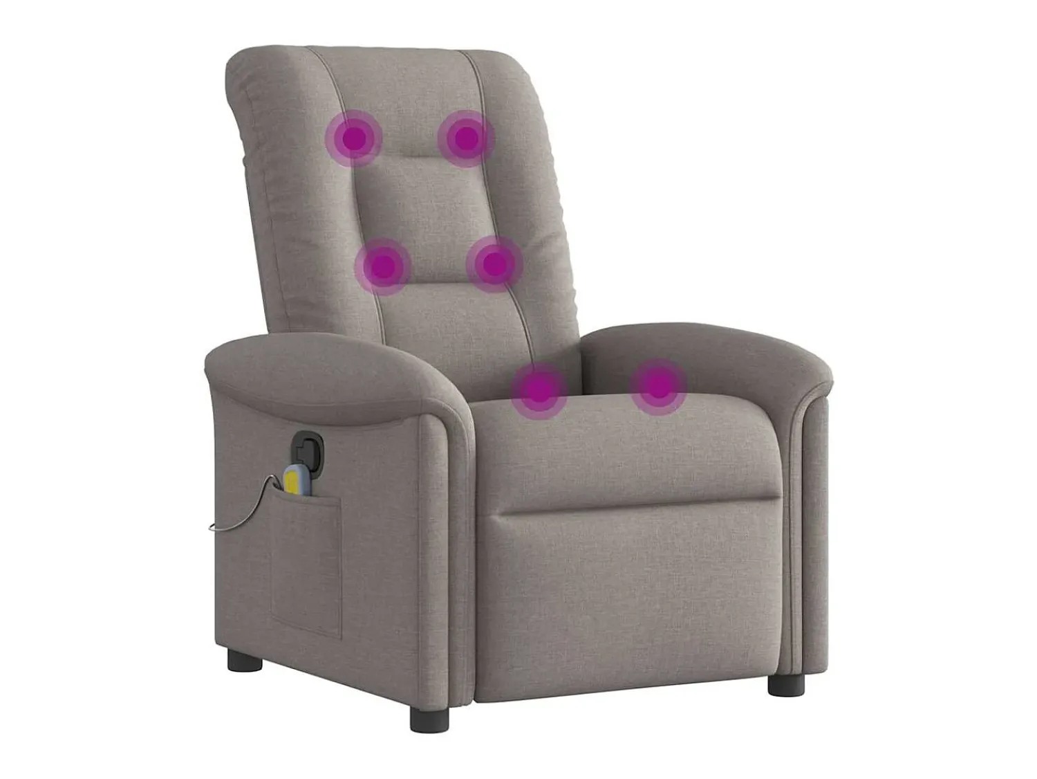 Poltrona| Poltrona de massagens reclinável tecido cinzento-acastanhado SHL700435 Taupe