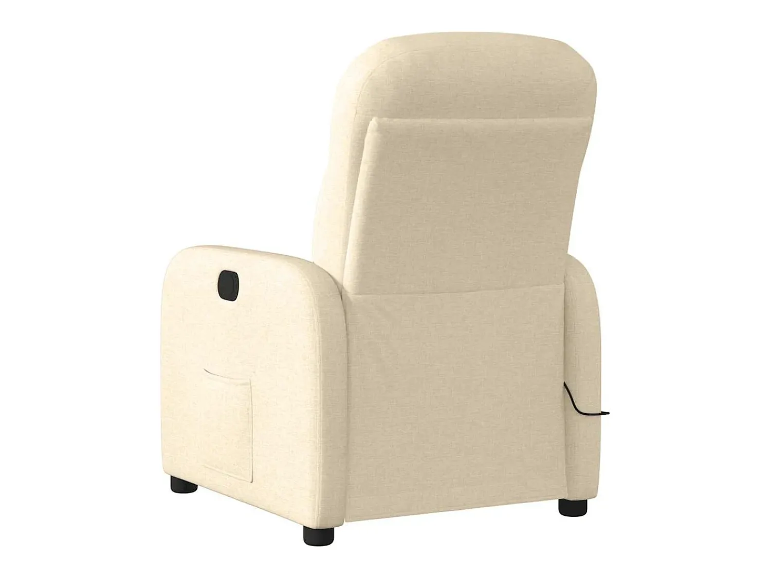 Poltrona|vidaxl Poltrona de massagens reclinável elétrica tecido Creme