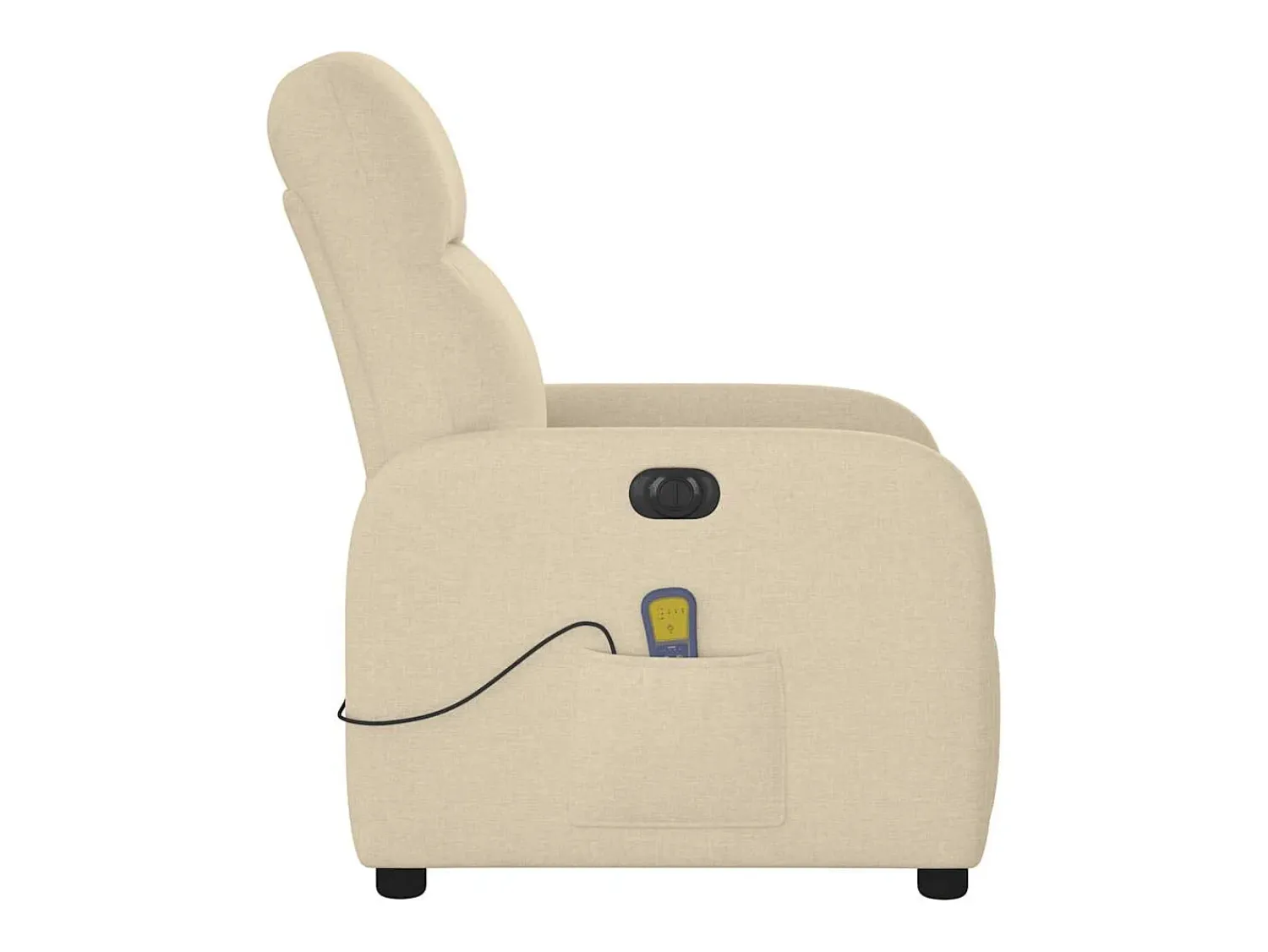 Poltrona|vidaxl Poltrona de massagens reclinável elétrica tecido Creme
