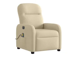 Poltrona|vidaxl Poltrona de massagens reclinável elétrica tecido Creme