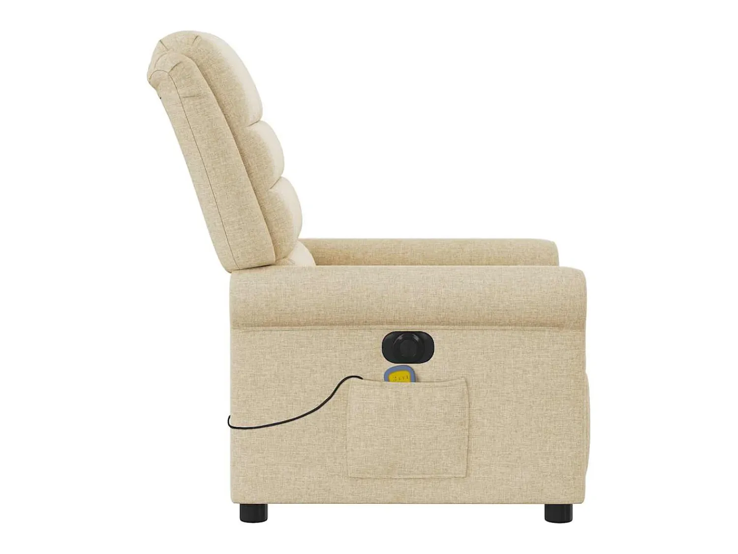 Poltrona* Poltrona de massagens reclinável elétrica tecido SHL139206 Creme