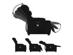 Poltrona* Poltrona de massagens reclinável elevatória tecido SHL376616 Preto