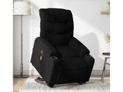 Poltrona* Poltrona de massagens reclinável elevatória tecido SHL376616 Preto